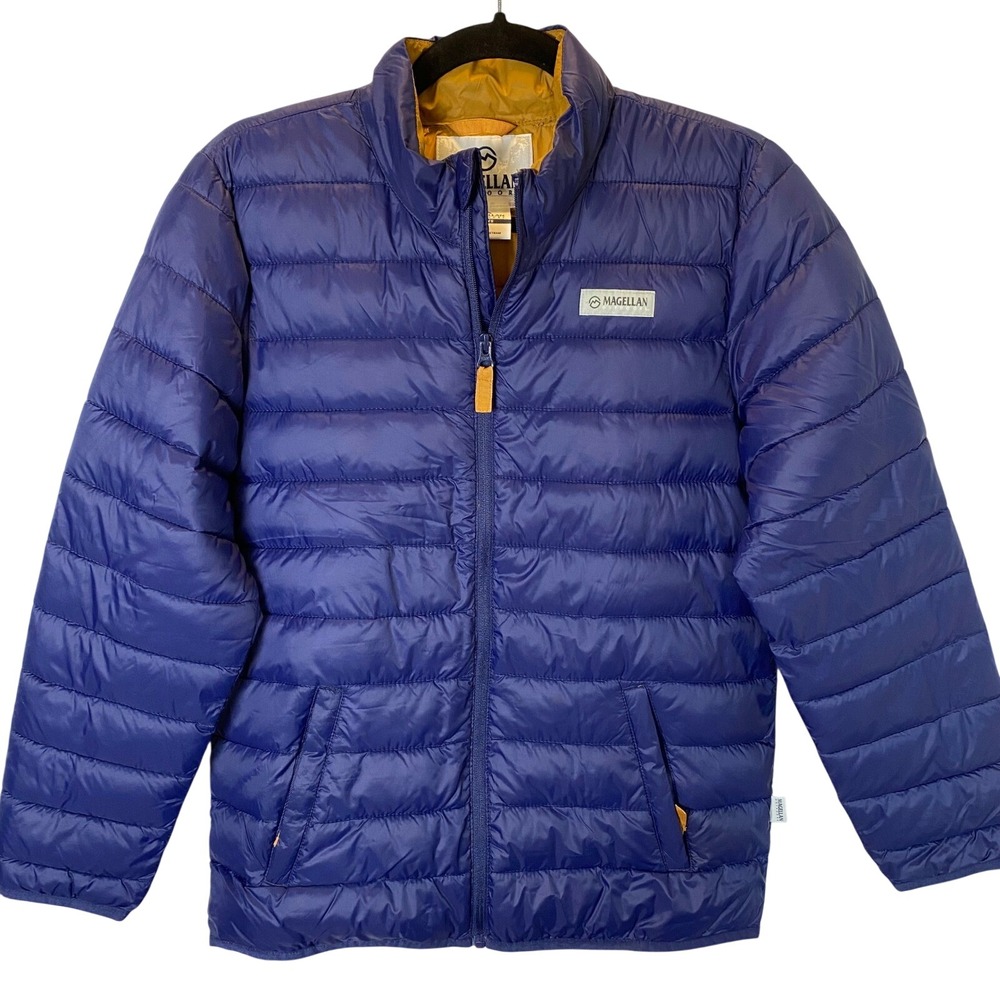 Magellan Outdoors‎ Boy's Lost Pines Puffer Jacket Size Large Blue Adventure Hike